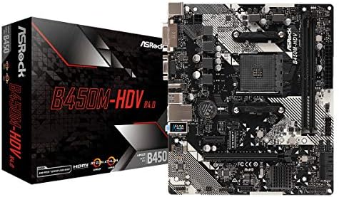 ASRock Motherboard B450M-HDV R4.0 AM4 ASRock Motherboard B450M-HDV R4.0 AM4